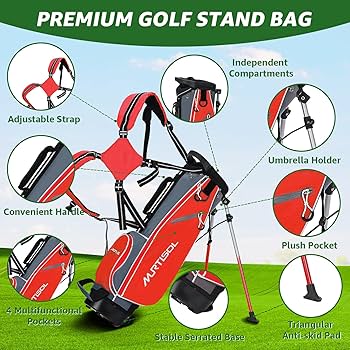 XDriveMax 6 Pieces Kids Golf Club Set, Junior Golf Club Set